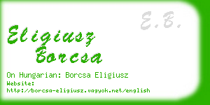 eligiusz borcsa business card